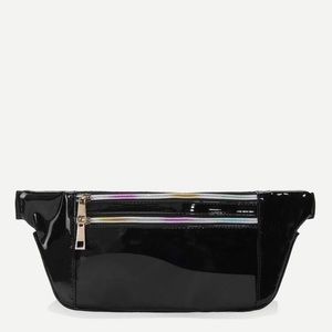 Black Leather Fanny Pack